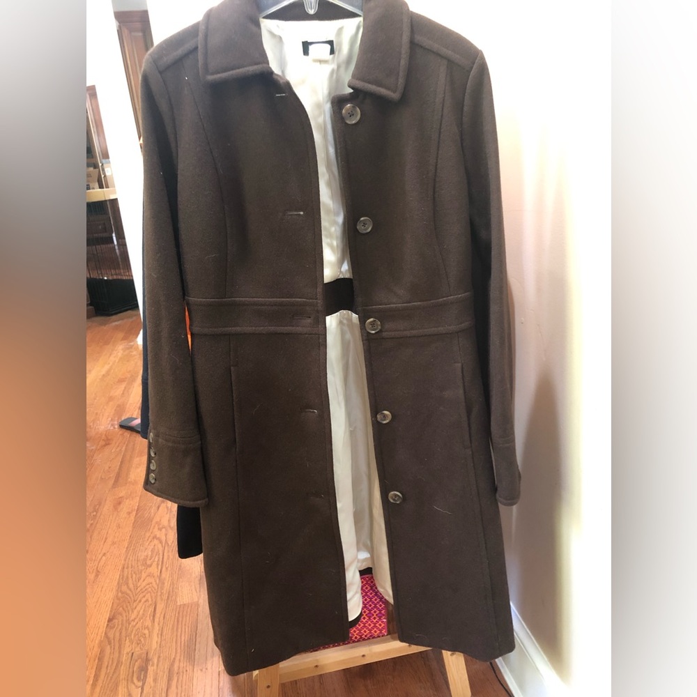 JCREW CLASSIC LADY DAY COAT with Thinsulate, SZ 4 Chocolate, EUC/NWOT